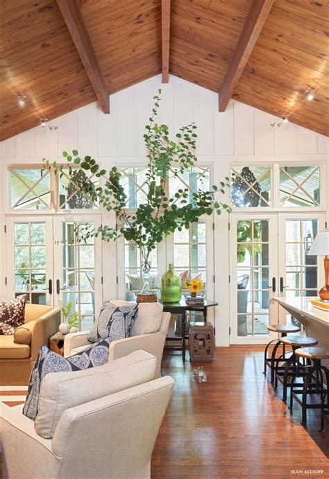 Cathedral ceilings normally mirror the roof structure and have sides that slope and. Southern Comfort | Living Spaces | Pinterest | Living Room ...