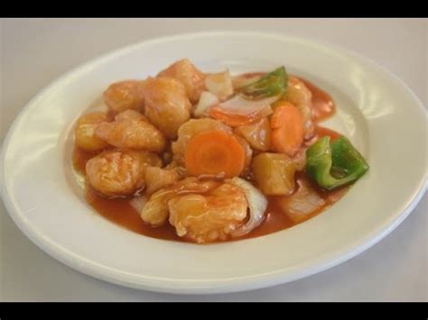 Sprinkle over the spring onions. Sweet and sour king prawns - YouTube