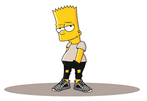 Postacie The Simpsons W Butach Adidas Yeezy Olga WÓjcik Bart Simpson The Simpsons Bart