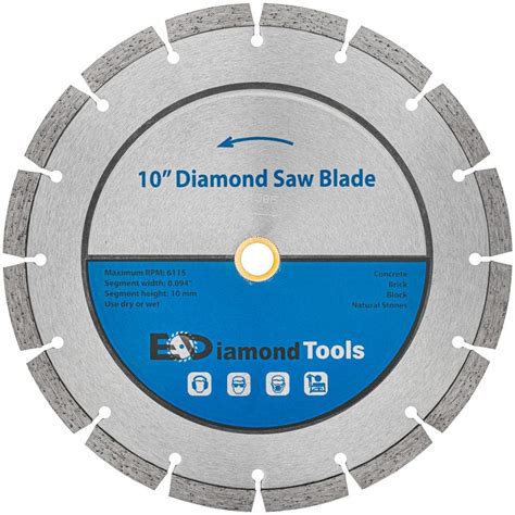 Ediamondtools 10 In General Purpose Segmented Diamond Saw Blades For Concrete And Masonry 10