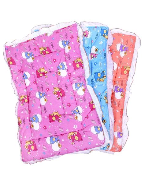 Buy Kreyams New Born Baby Bed Sheets Cotton Combo Pack 3 Pcs Set