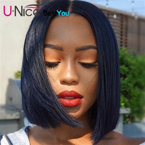 Unice Hair Lace Front Human Hair Wigs Wigs Inch Straight Short