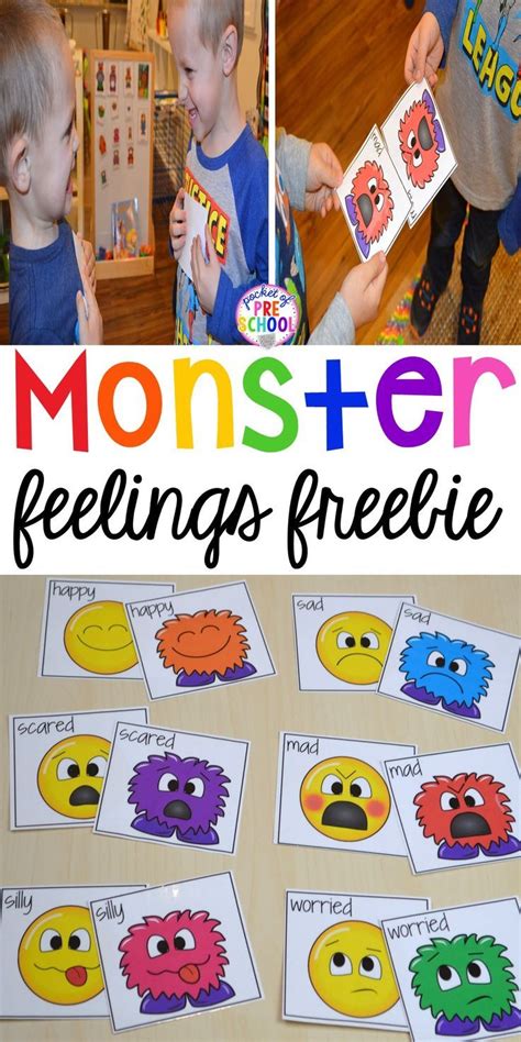 Monster Feelings Match Up Emotions Preschool Feelings Preschool Emotions Preschool Activities