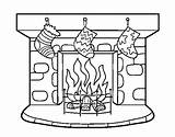 Chimney Christmas Coloring Coloringcrew sketch template
