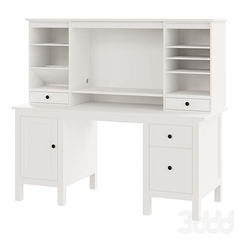 Desk Hemnes Hemnes Desk With Additional Module White Stained 155x137