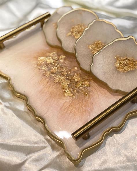 Etsy Resin Tray With Gold Accents In Diy Resin Art Diy Resin