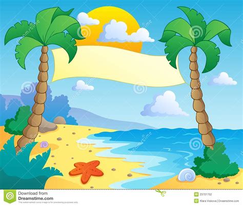 Utilice estas imágenes de fondo de la playa para crear invitaciones de boda, páginas de scrapbooking, favores de boda temáticas de playa. Paisaje 4 Del Tema De La Playa Ilustración del Vector ...