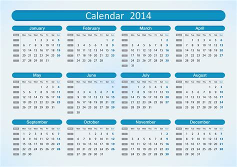 Gallery For Printable 2014 Calendar With Holidays