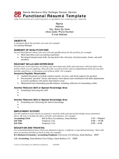 Functional Resume Template 5 Free Templates In Pdf Word Excel Download