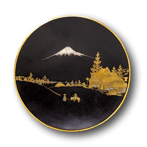 Japanese Komai Style Iron Damascene Dish Abe Shoten Jacksons Antique