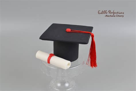 Graduation Cap And Diploma Cake Topper Edible Perfections