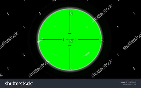 Sniper Scope Pointing Green Screen Use Stock Illustration 1212768280