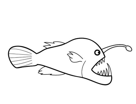 Angler Fish Coloring Page At Free Printable