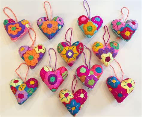 Embroidered Heart Ornament S3 Christmas Ornaments Embroidered