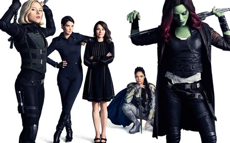 2560x1600 Avengers Infinity War Black Widow Gamora Valkyrie Wallpaper