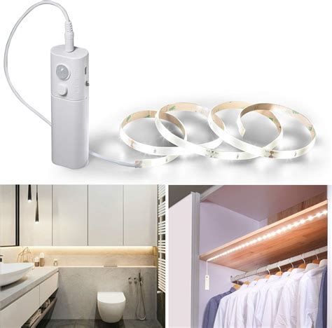 Rechargeable Motion Sensor Strip Light Wobane Battery Operated Led