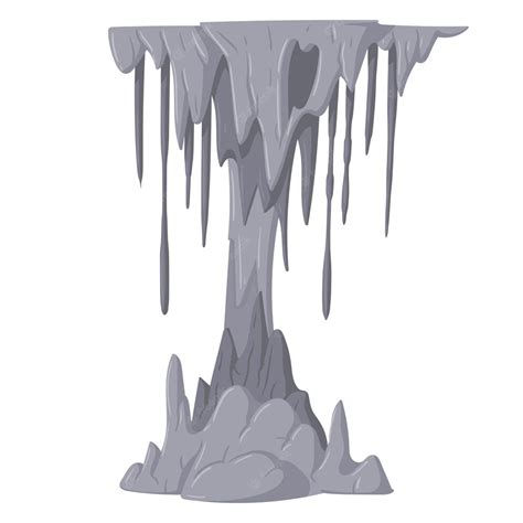 Premium Vector Stalactite Limestone Column Stalagmite Growth