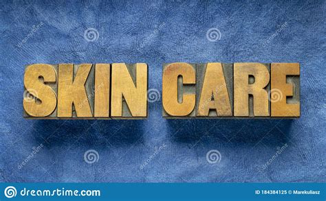Skin Care Word Abstract In Wood Type Stock Image Image Of Grunge