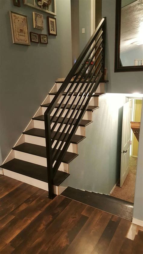Stair Railing Design Custom Stair Railing Metal And Wood Staircase My Xxx Hot Girl