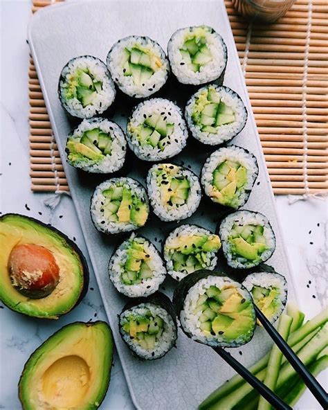 Recetas Diarias Veganas 🌱 En Instagram 🥑 Rollos De Sushi Veganos