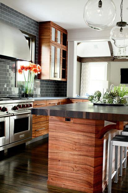 Beautiful Wood Kitchen Cabinets Horizontal Grain Gorgeous Living