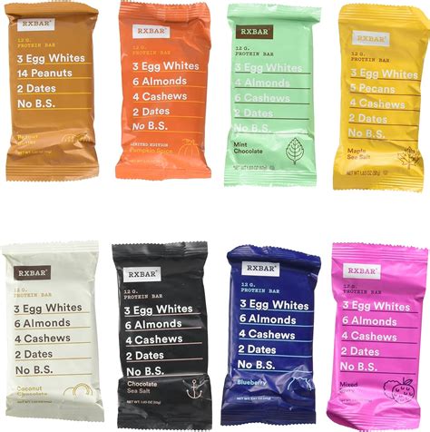 Rxbar Real Food Protein Bars Variety Pack 8 Flavors Pack Of 16 By