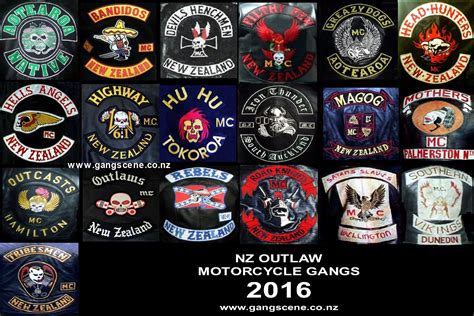 Gangscene New Zealand Motorbike Motorcyle Gang Patches 2016