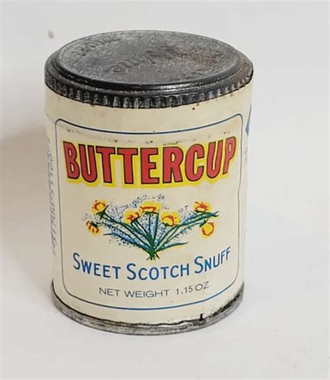 VINTAGE BUTTERCUP SWEET Scotch Snuff EMPTY Tin Helme Tobacco Co 21 99