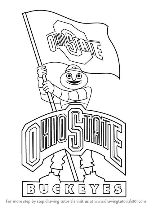 How To Draw Ohio State Buckeyes Mascot Logos And Mascots Step By Step