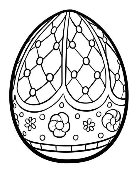 detailed easter egg coloring pages  getdrawings