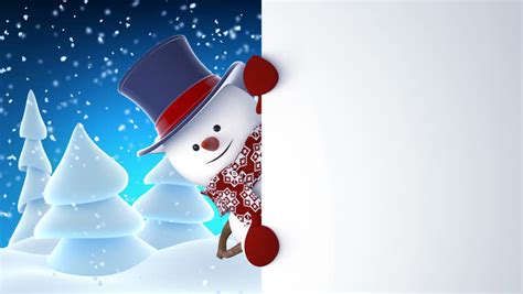 snowman looking out the wall christmas greeting card template holiday background 3d