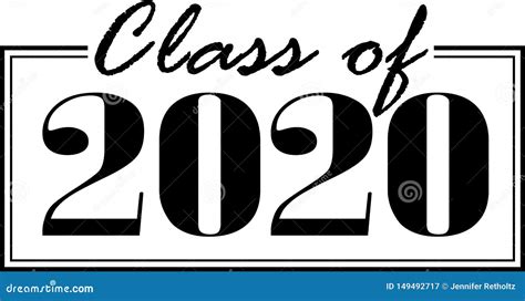 Class Of 2020 Boxed Banner Stock Illustration Illustration Of