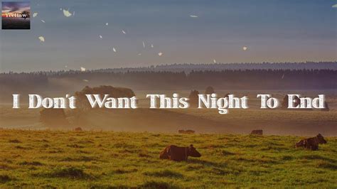 Luke Bryan I Dont Want This Night To End Lyrics Youtube