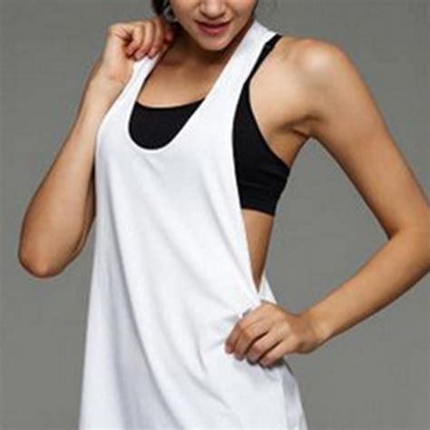 Womens Sexy Side Open Sleeveless Sport Tank Top Sexy Women Tank Tops