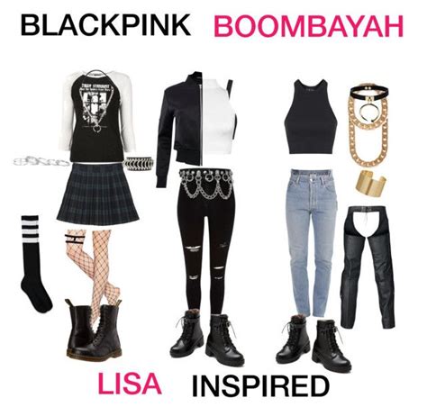 A list of outfit inspirations from blackpink's lisa. BLACKPINK - BOOMBAYAH (LISA INSPIRED) | Kpop fashion ...