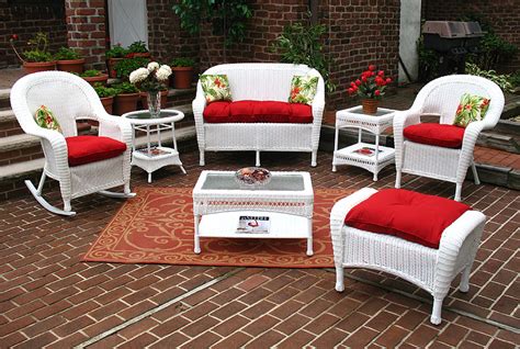 Brighten your backyard with the outsunny 7 piece outdoor patio furniture set and make the outside of your home just as inviting as the inside. White Malibu Outdoor Wicker Patio Furniture
