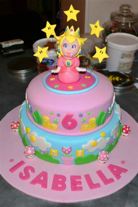 Princess Peach Cake Nintendo Birthday Party Mario Brothers Birthday
