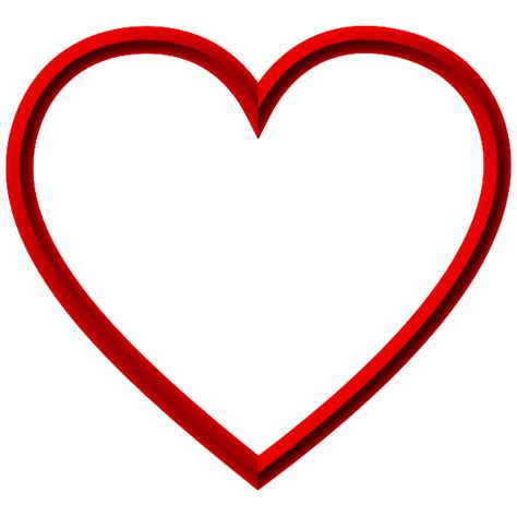Red Outline Heart Clip Art