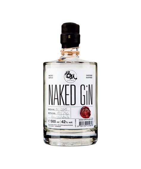 Naked Gin 05l Flasche Handcrafted Smallbatch Gin 42 Vol