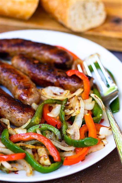 Grilled Sausage With Peppers And Onions A Southern Soul