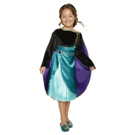 disney frozen 2 queen anna dress outfit fits sizes 4 6x costume for girls ages 3 walmart
