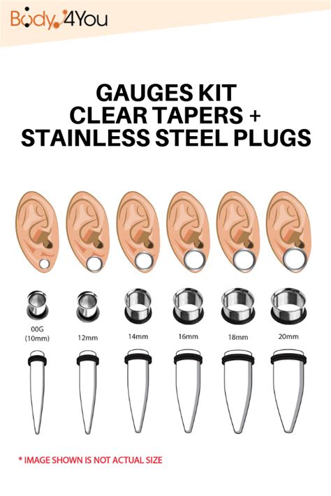 This Kit Includes Pairs Of Tapers And Plugs In All The Following Sizes 00g 10mm 12 12mm