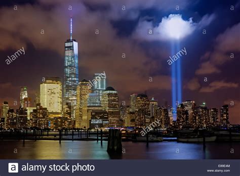 World Trade Center Tribute In Light New York City Stock