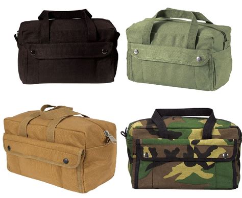 Mechanics Tool Bag Heavy Weight Cotton Canvas Military Mini Duffle T