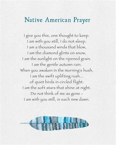 Native American Prayer Serenity Prayer Sympathy T Serene Etsy
