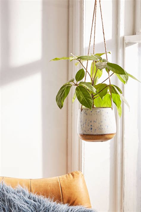 Speckled Ceramic Hanging Planter | Hanging planters, Hanging plants, Hanging plants outdoor