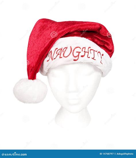 santa hat for naughty person stock image image of guilty white 14768797