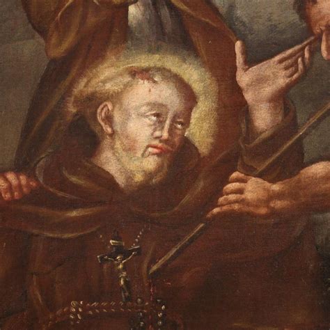 18th Century Oil On Canvas Painting Martyrdom Of Saint Fidelis Of