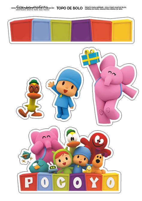 Topo De Bolo Para Imprimir Pocoyo