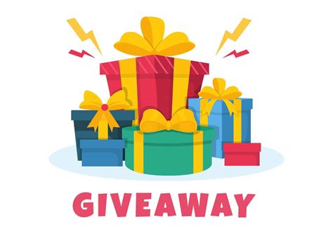 Giveaway Template Hand Drawn Cartoon Flat Illustration With Win A Prize Surprise Package